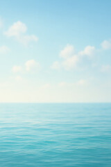 Obraz premium Calm ocean with blue sky and clouds