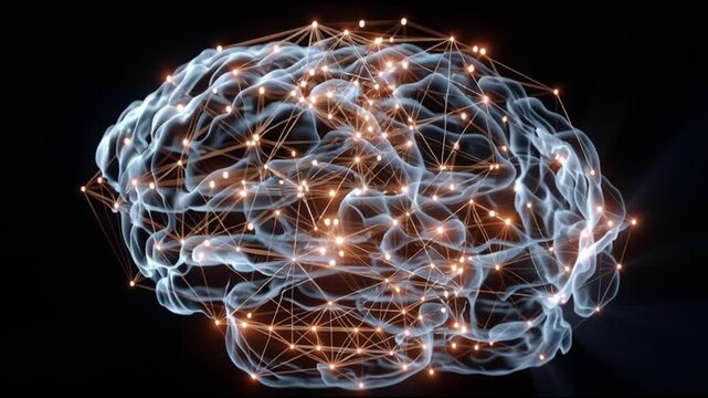 BDNF. Brain-Derived Neurotrophic Factor. Neuroplasticity. Brain health. Cognitive function. Abstract representation of a brain with glowing connections.