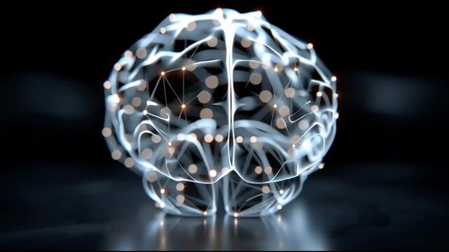BDNF. Brain-Derived Neurotrophic Factor. Neuroplasticity. Brain health. Cognitive function. Abstract representation of a human brain with glowing connections
