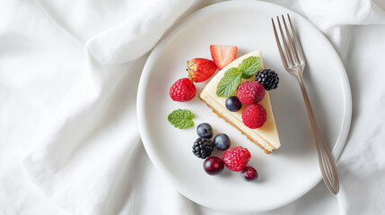 cheesecake with berries