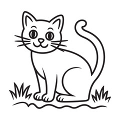 Obraz premium Intricate black cat silhouette with decorative floral patterns and foliage designs in a stylized art style