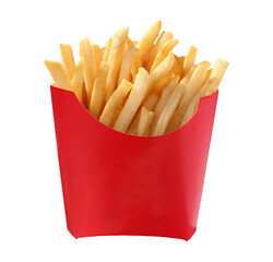 french fries in a red box png