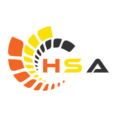 HSA letter design. HSA letter technology logo design. HSA Monogram logo design for an entrepreneur and business.