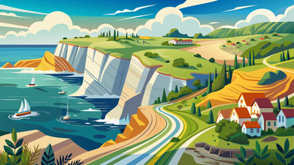 English Riviera Geopark, United Kingdom – Jurassic Coast cliffs, fossil-rich strata, and geological trails highlight the story of Earth’s evolution.