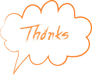 Thanks doodle PNG transparent images, line icons, scrapbook hand-drawn arts