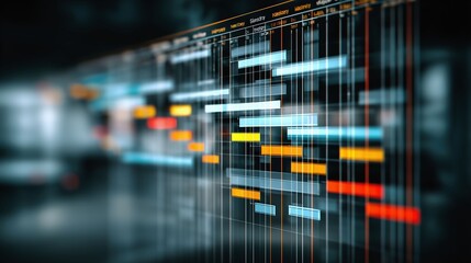 ガントチャート風プロジェクトスケジュール