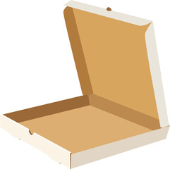 Open Pizza Box Illustration