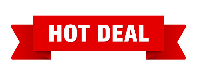 hot deal ribbon isolated on transparent background. hot deal ribbon