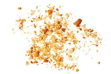 Photo of almond taken with a high-resolution camera using on a white background.