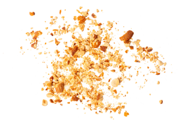 Photo of almond taken with a high-resolution camera using on a white background.