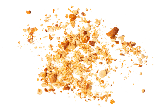 Photo of almond taken with a high-resolution camera using on a white background.