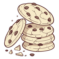 Cute cookies pattern background vector design