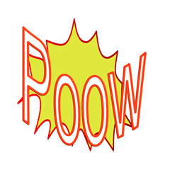Comic boom cartoon A vibrant collection of comic-themed cartoon elements featuring bold lines and dynamic designs. This set includes comic speech bubbles with expressive texts like pow and boom