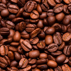 Naklejka premium seamless coffee beans background