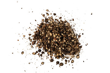 Photo of black pepper taken with a high-resolution camera using on a white background.
