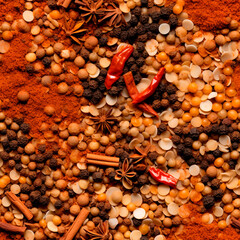 seamless variety of spices