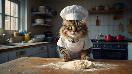 Chef Cat Baking A Hilarious Kitchen Adventure Photo