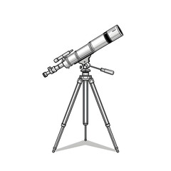 Detailed Illustration of a Telescope