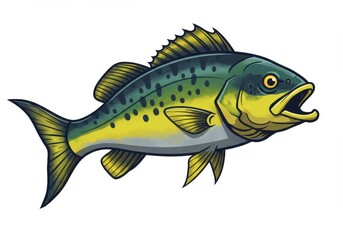 Vibrant mahi mahi fish aquatic ocean creature stunning colors and detail