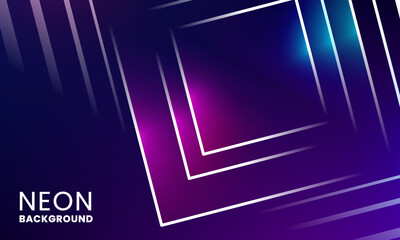 Neon Diamond Pattern Background with Glowing Concentric Shapes in Pink, Blue, and Purple on Dark Gradient – Futuristic Abstract Design for Digital Art, Tech Banner, Music Poster, or Event Promotion