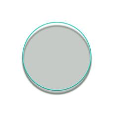 Round Glass sheet with clear reflection and plastic shine in modern design png.