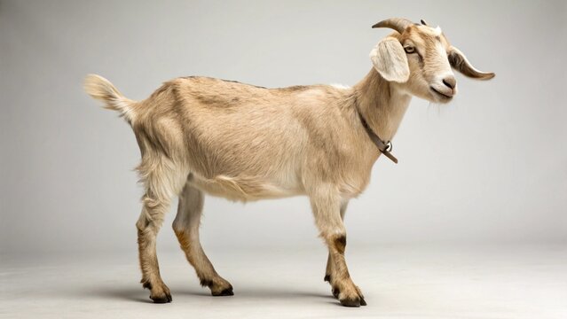 LaMancha Goat on studio background