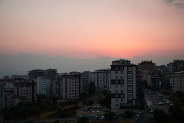 Fototapeta premium houses taken at sunset