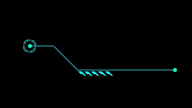 HUD information animation. Alpha or transparent background