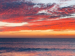 sunset over the Atlantic Ocean 