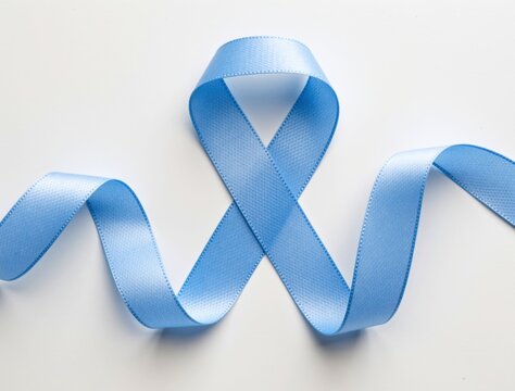Light blue ribbon supporting addisons disease and prostate cancer awareness