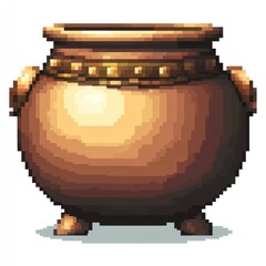 Pixelated copper cauldron