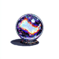Pixel art crystal ball