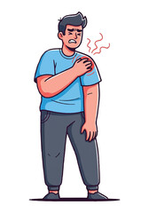 Illustration of shoulder pain