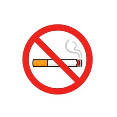 Simple and clear no smoking sign for a smoke free lifestyle, promoting health and well being in public places