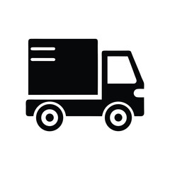 Black cargo truck delivering logistics shows distribution and transportation of goods