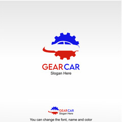 Gear Car Logo Template Design Vector