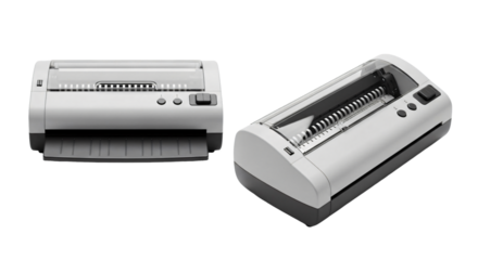 Modern Dot Matrix Printer with Clear Cover and Buttons.