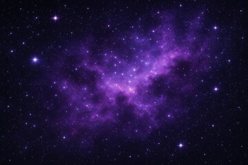 Fototapeta premium Cosmic Nebula: A breathtaking vista of celestial wonders unfolds, showcasing a radiant purple nebula and sparkling stars set against the vast expanse of the cosmos. 
