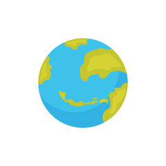 Colorful planet vector illustration. Space planet icon isolated on white background.
