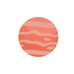 Colorful planet vector illustration. Space planet icon isolated on white background.