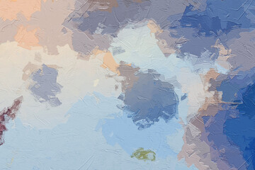 Fototapeta premium Various oil paintings, flowers, figures, sheep, squirrels, strawberries, chrysanthemums, lakes, swans