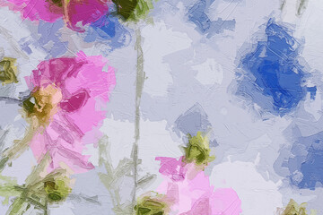 Various oil paintings, flowers, figures, sheep, squirrels, strawberries, chrysanthemums, lakes, swans