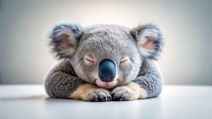 Chubby sleepy koala