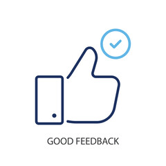 Good feedback thin line vector icons.