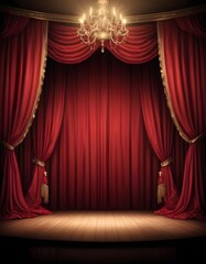 Red gold burlesque background