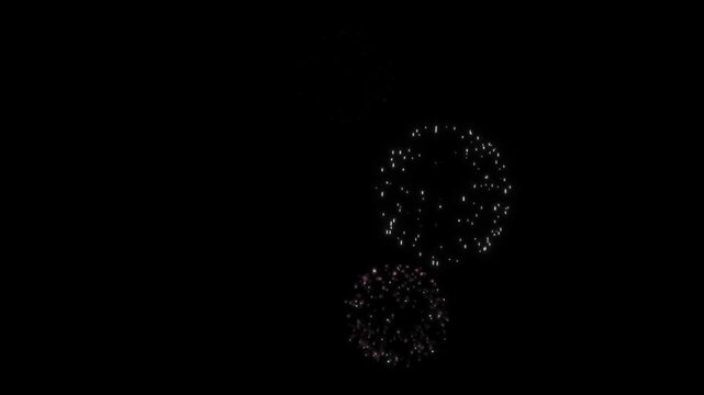 animated Fireworks display event seamless loop 4k video