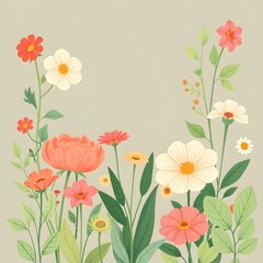 Obraz premium floral background with flowers