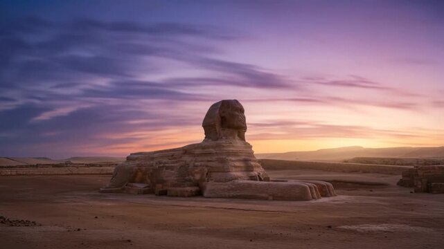 Great sphinx at sunset
