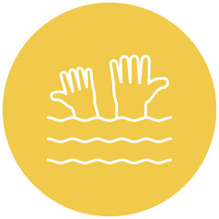 Obraz premium Drowning Icon