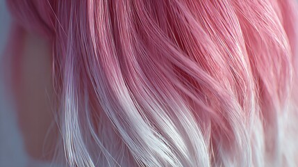 Naklejka premium Pink and White Ombre Hair: Texture and Style